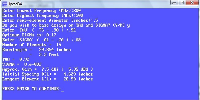 design parameters